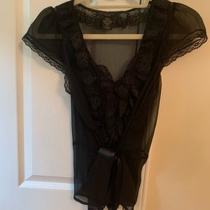 Donna Cody beautiful silk sheer blouse